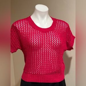 Arizona Jean Company Pink knitted Short Sleeves Top SZ XL 14/16